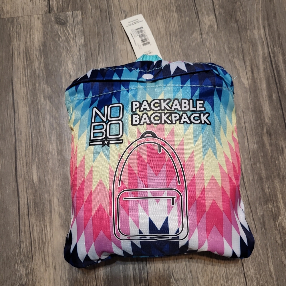 NEW No Boundaries Packable Backpack Cherokee Sunrise Space Saver Travel Book Bag